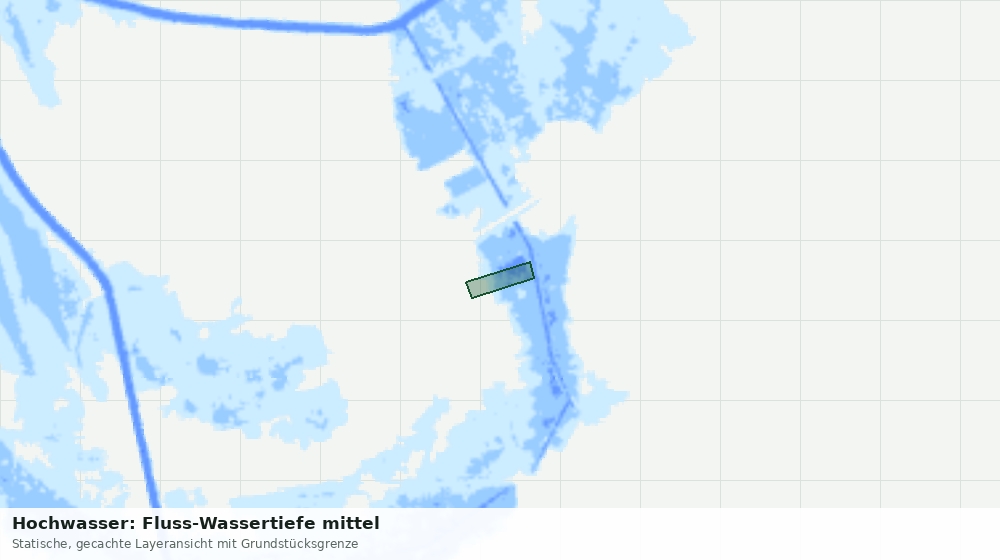 Statische Kartenansicht: Hochwasser: Fluss-Wassertiefe mittel
