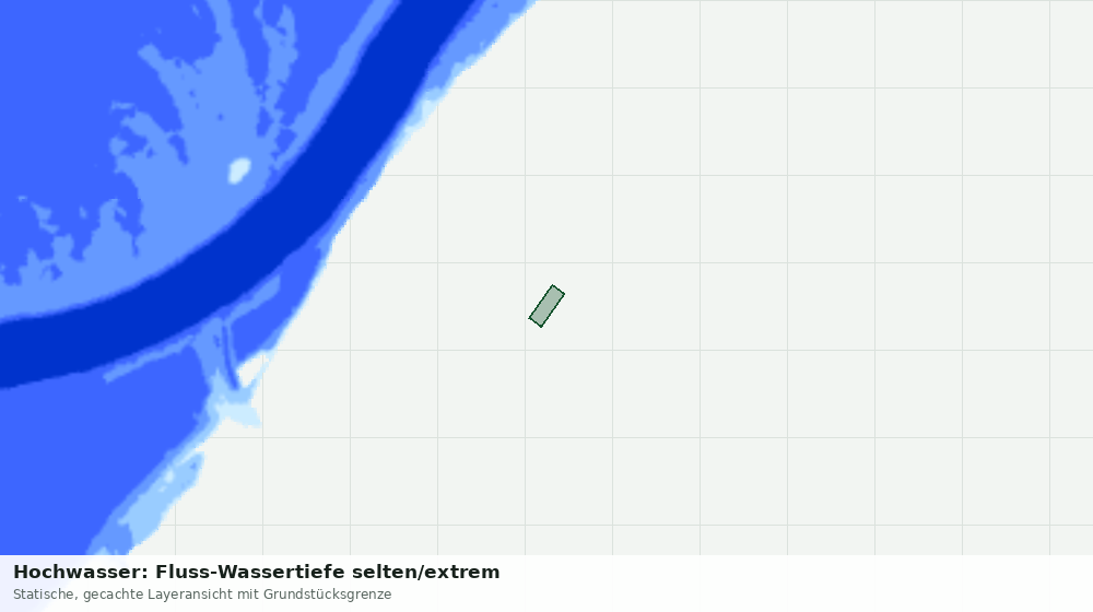 Statische Kartenansicht: Hochwasser: Fluss-Wassertiefe selten/extrem