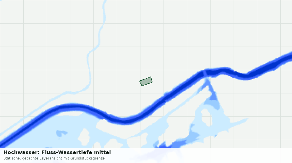 Statische Kartenansicht: Hochwasser: Fluss-Wassertiefe mittel