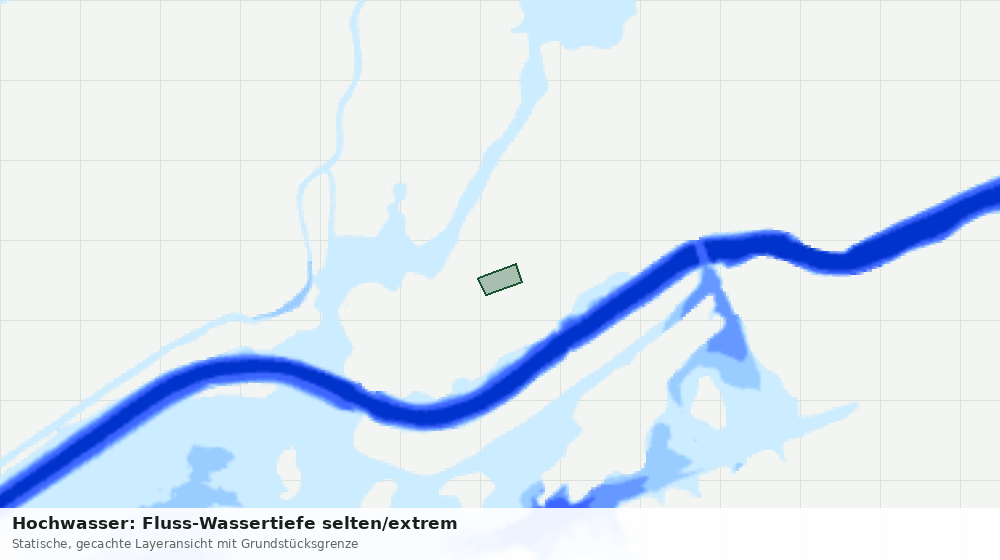 Statische Kartenansicht: Hochwasser: Fluss-Wassertiefe selten/extrem