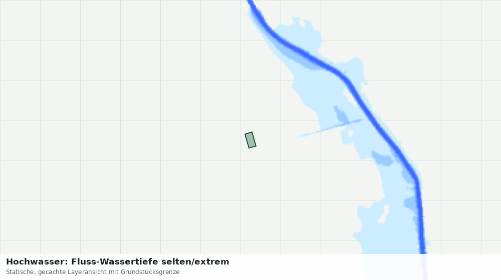 Statische Kartenansicht: Hochwasser: Fluss-Wassertiefe selten/extrem