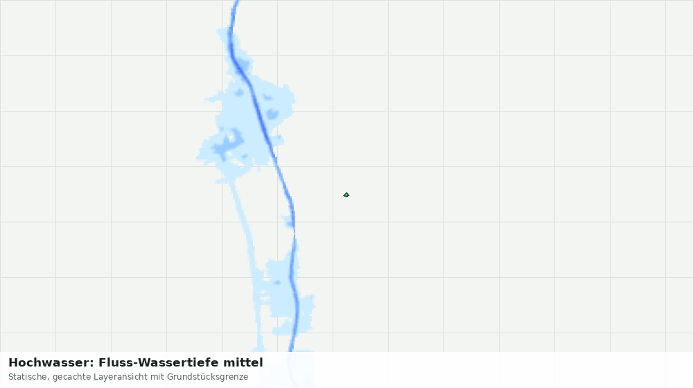 Statische Kartenansicht: Hochwasser: Fluss-Wassertiefe mittel