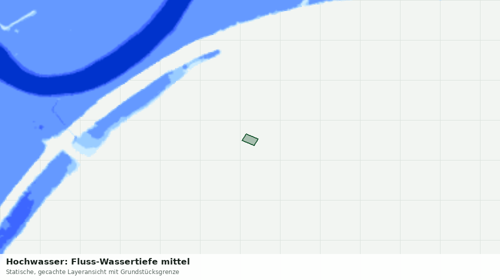 Statische Kartenansicht: Hochwasser: Fluss-Wassertiefe mittel