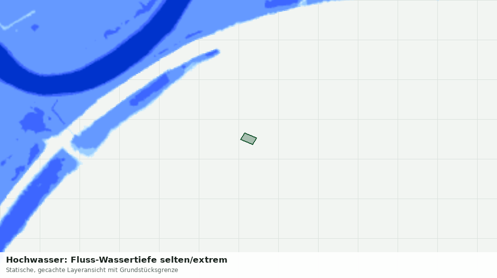 Statische Kartenansicht: Hochwasser: Fluss-Wassertiefe selten/extrem