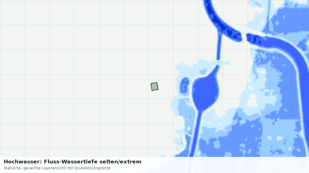 Statische Kartenansicht: Hochwasser: Fluss-Wassertiefe selten/extrem