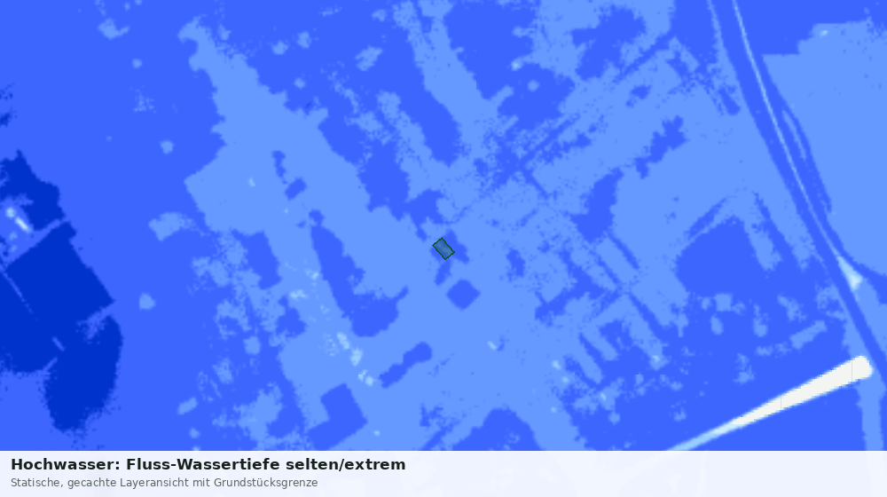 Statische Kartenansicht: Hochwasser: Fluss-Wassertiefe selten/extrem