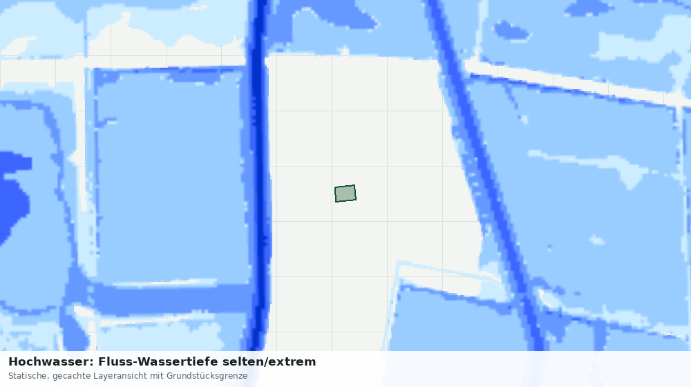 Statische Kartenansicht: Hochwasser: Fluss-Wassertiefe selten/extrem