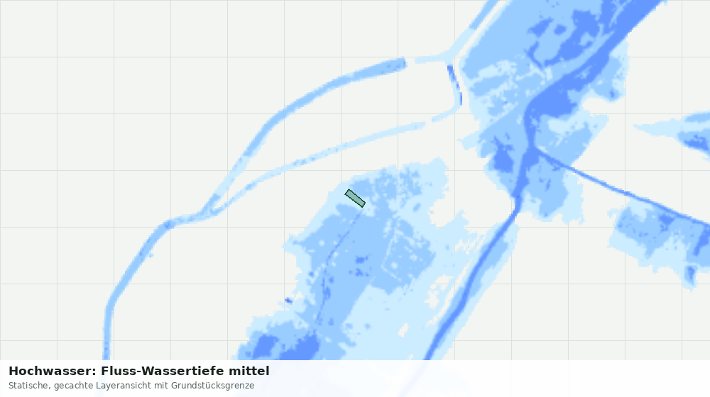 Statische Kartenansicht: Hochwasser: Fluss-Wassertiefe mittel