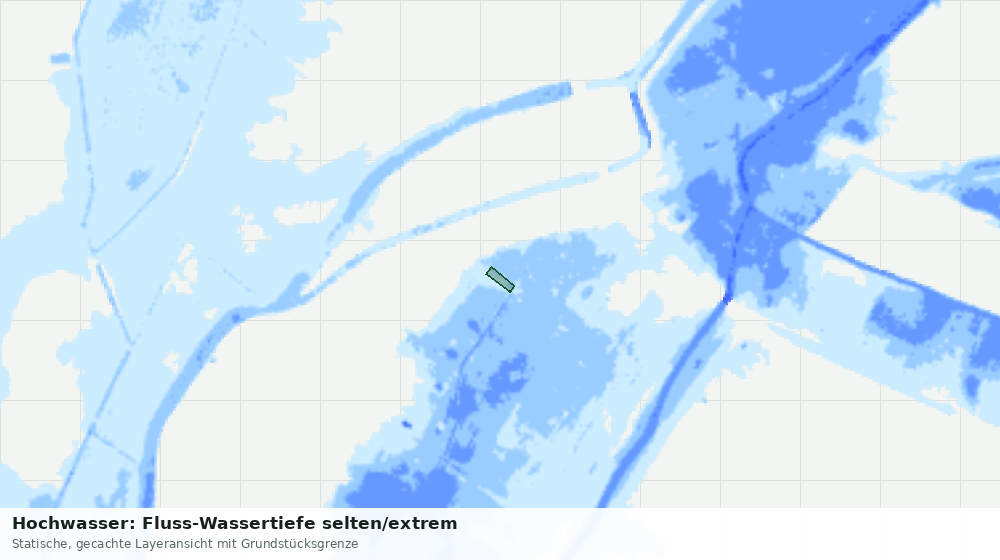 Statische Kartenansicht: Hochwasser: Fluss-Wassertiefe selten/extrem