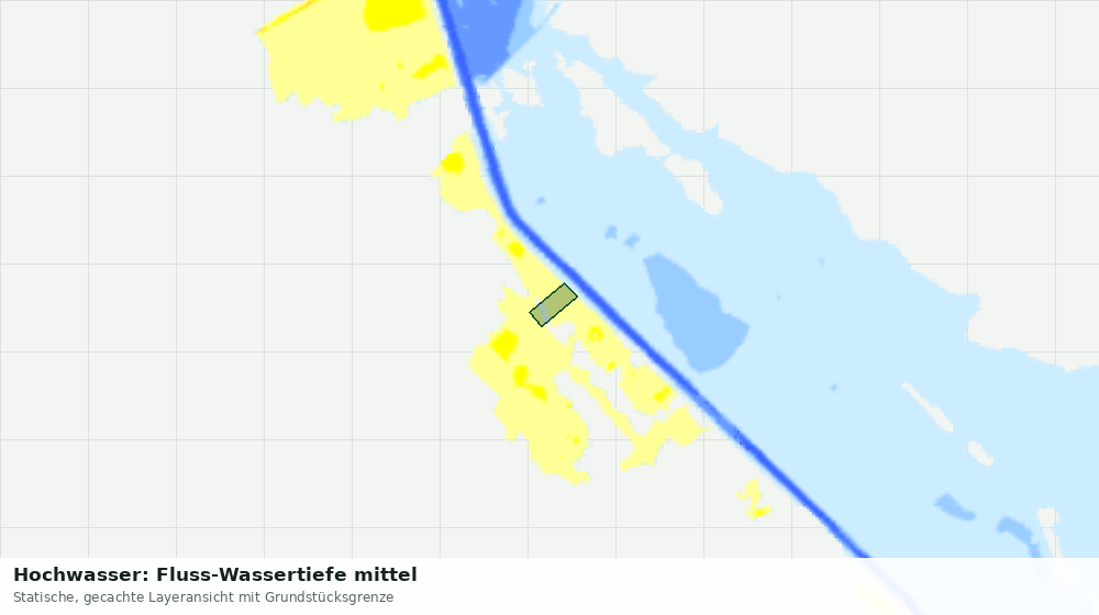 Statische Kartenansicht: Hochwasser: Fluss-Wassertiefe mittel