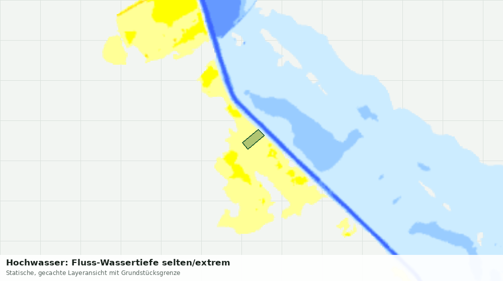 Statische Kartenansicht: Hochwasser: Fluss-Wassertiefe selten/extrem