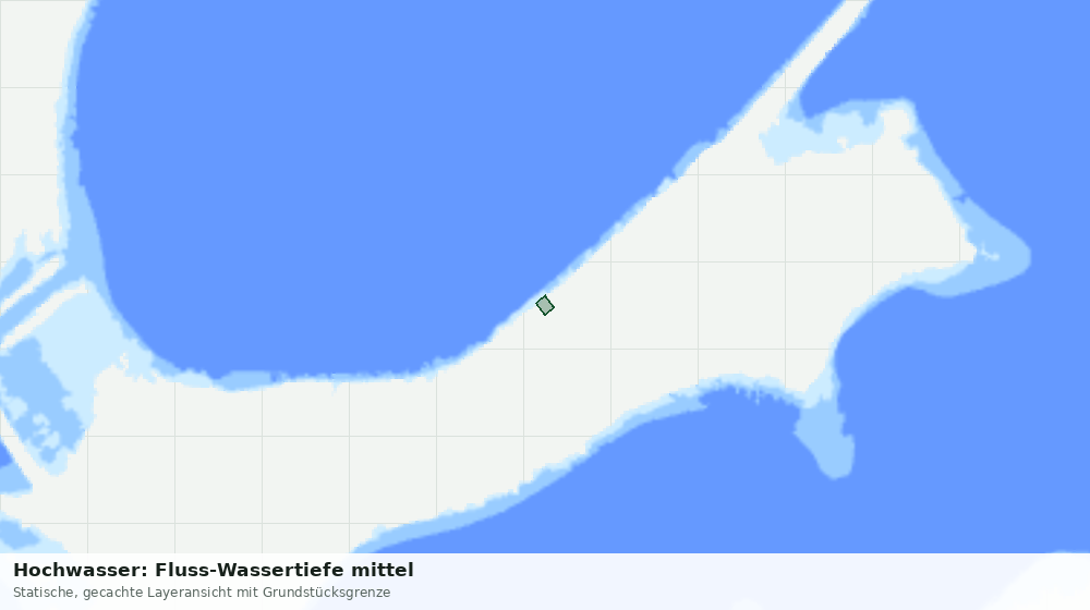 Statische Kartenansicht: Hochwasser: Fluss-Wassertiefe mittel