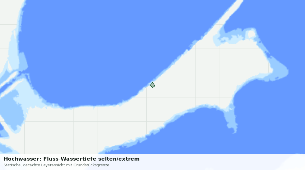 Statische Kartenansicht: Hochwasser: Fluss-Wassertiefe selten/extrem