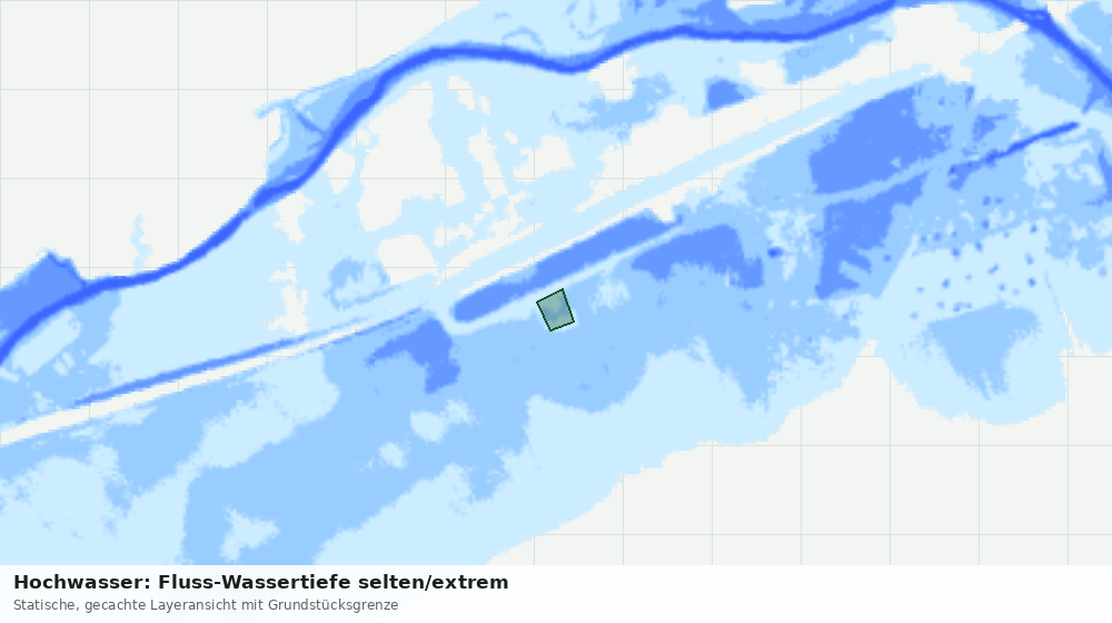 Statische Kartenansicht: Hochwasser: Fluss-Wassertiefe selten/extrem