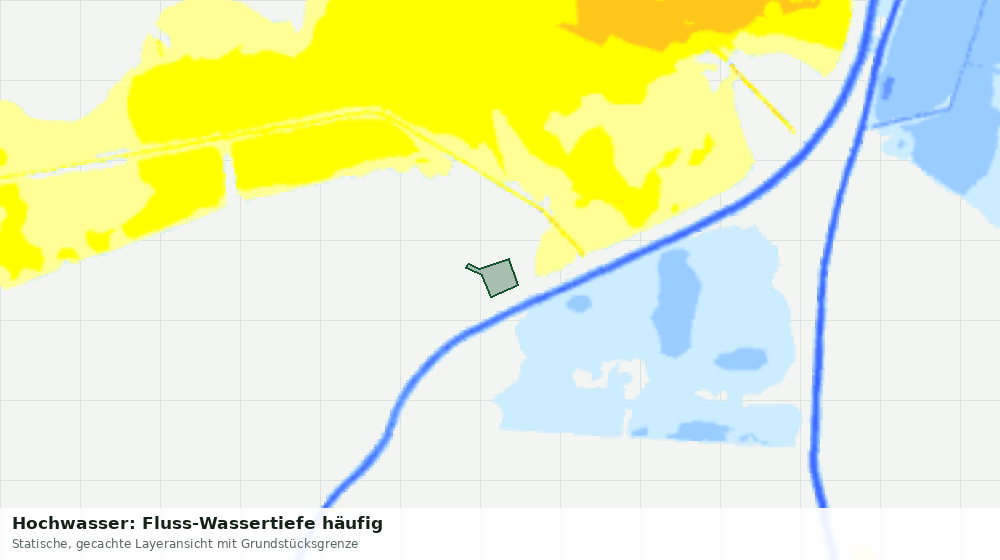 Statische Kartenansicht: Hochwasser: Fluss-Wassertiefe häufig