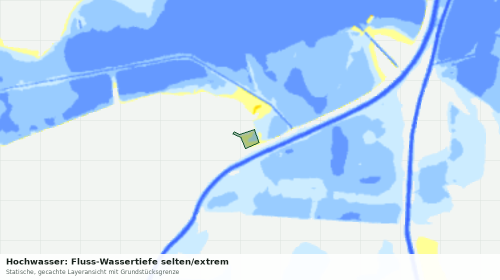 Statische Kartenansicht: Hochwasser: Fluss-Wassertiefe selten/extrem