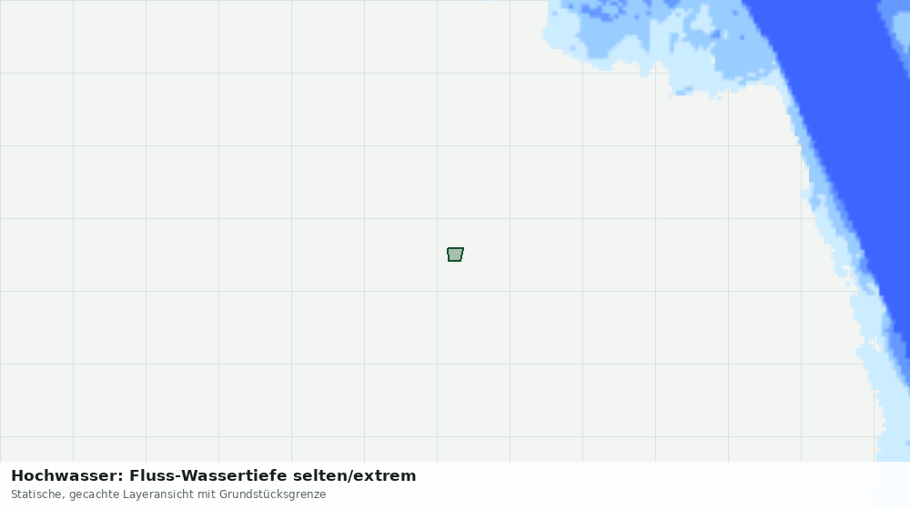 Statische Kartenansicht: Hochwasser: Fluss-Wassertiefe selten/extrem