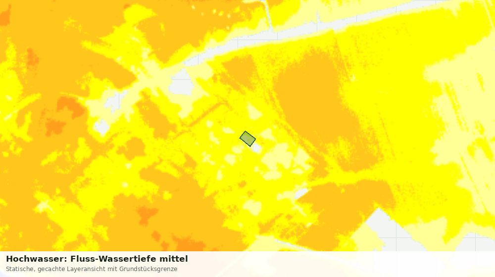 Statische Kartenansicht: Hochwasser: Fluss-Wassertiefe mittel