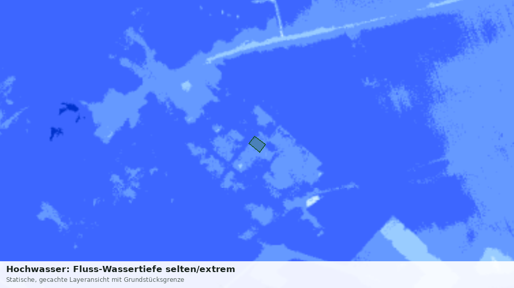 Statische Kartenansicht: Hochwasser: Fluss-Wassertiefe selten/extrem