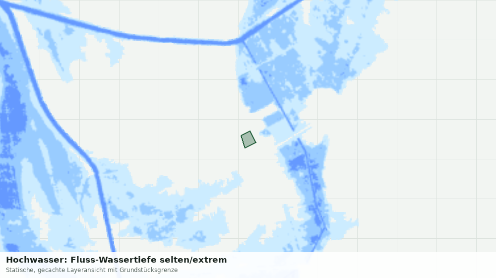 Statische Kartenansicht: Hochwasser: Fluss-Wassertiefe selten/extrem