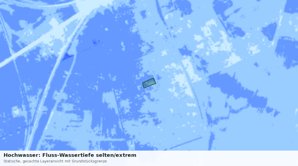 Statische Kartenansicht: Hochwasser: Fluss-Wassertiefe selten/extrem