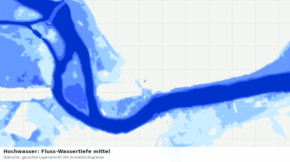 Statische Kartenansicht: Hochwasser: Fluss-Wassertiefe mittel