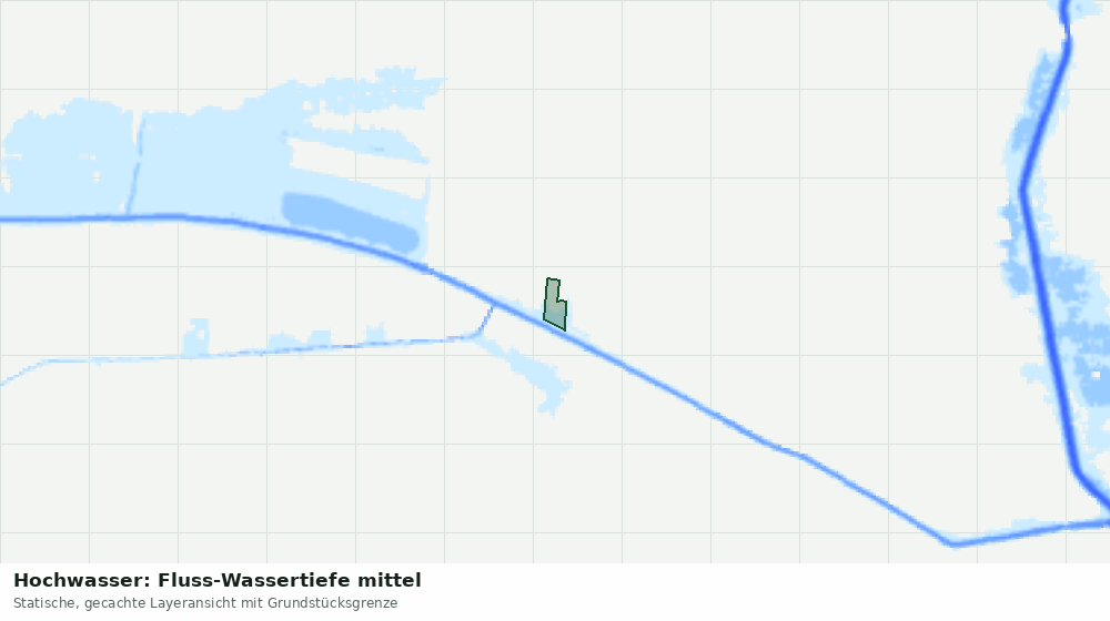 Statische Kartenansicht: Hochwasser: Fluss-Wassertiefe mittel