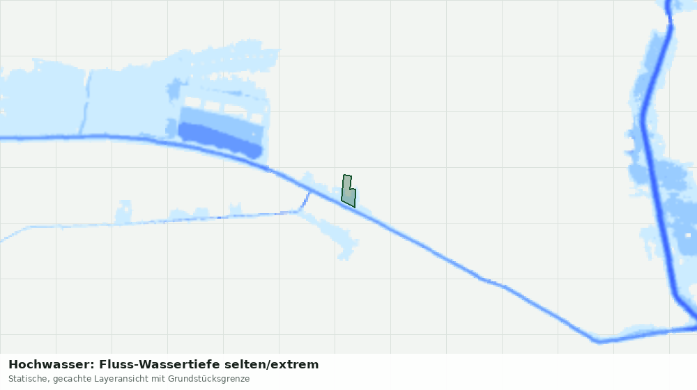 Statische Kartenansicht: Hochwasser: Fluss-Wassertiefe selten/extrem