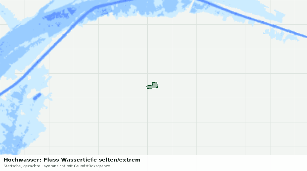 Statische Kartenansicht: Hochwasser: Fluss-Wassertiefe selten/extrem