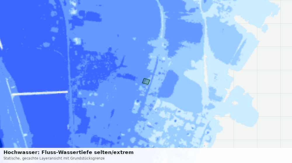 Statische Kartenansicht: Hochwasser: Fluss-Wassertiefe selten/extrem