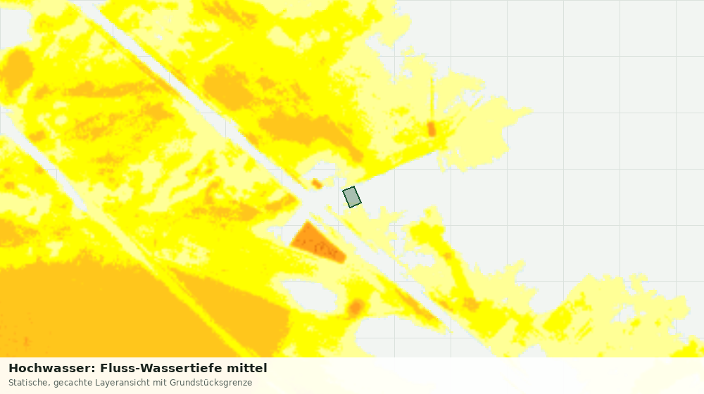 Statische Kartenansicht: Hochwasser: Fluss-Wassertiefe mittel