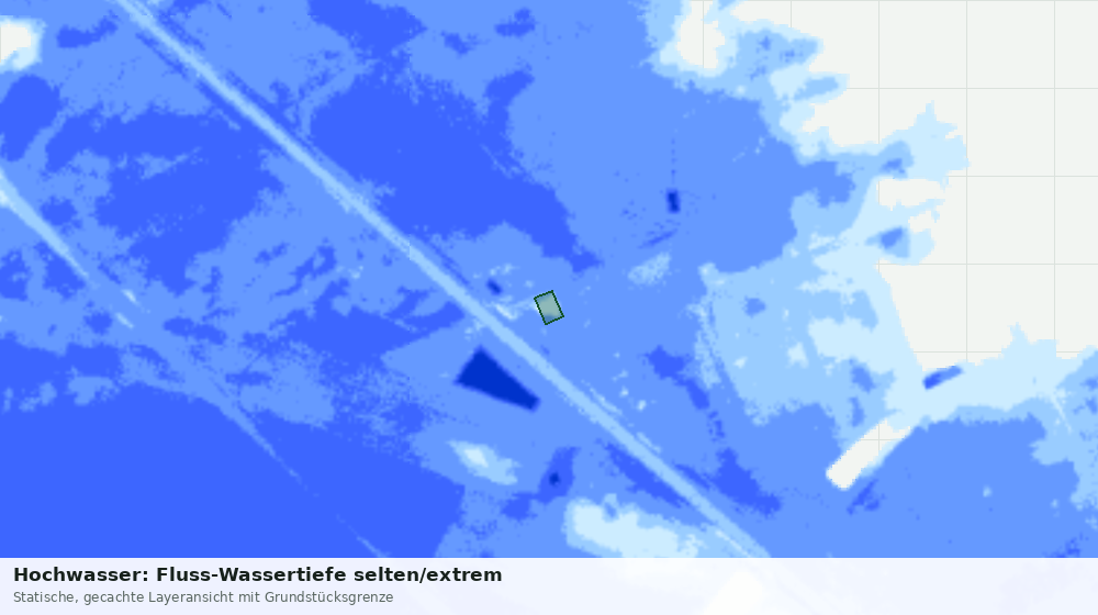 Statische Kartenansicht: Hochwasser: Fluss-Wassertiefe selten/extrem