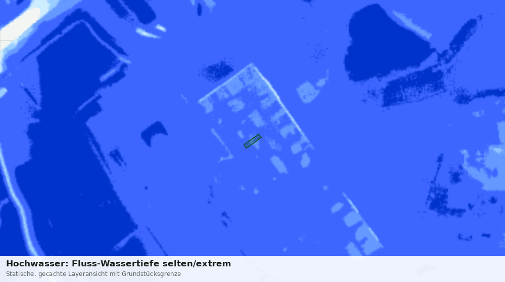 Statische Kartenansicht: Hochwasser: Fluss-Wassertiefe selten/extrem