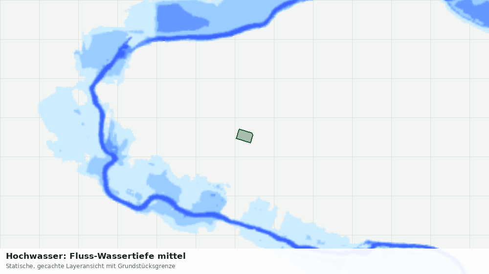 Statische Kartenansicht: Hochwasser: Fluss-Wassertiefe mittel