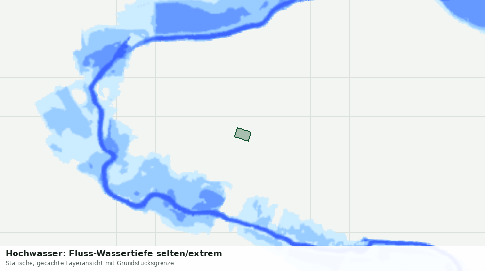 Statische Kartenansicht: Hochwasser: Fluss-Wassertiefe selten/extrem