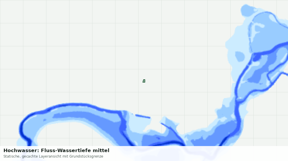 Statische Kartenansicht: Hochwasser: Fluss-Wassertiefe mittel