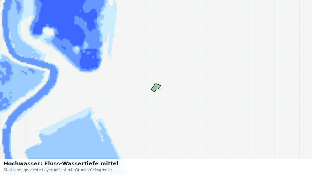 Statische Kartenansicht: Hochwasser: Fluss-Wassertiefe mittel