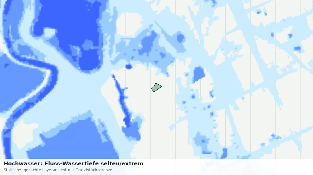 Statische Kartenansicht: Hochwasser: Fluss-Wassertiefe selten/extrem