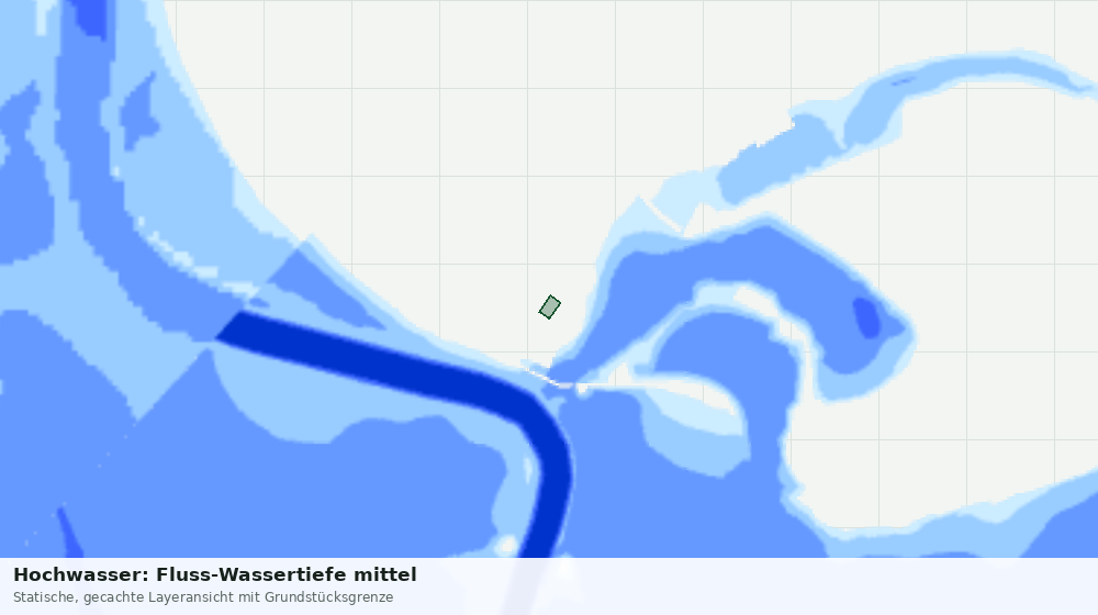 Statische Kartenansicht: Hochwasser: Fluss-Wassertiefe mittel