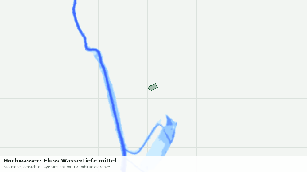 Statische Kartenansicht: Hochwasser: Fluss-Wassertiefe mittel