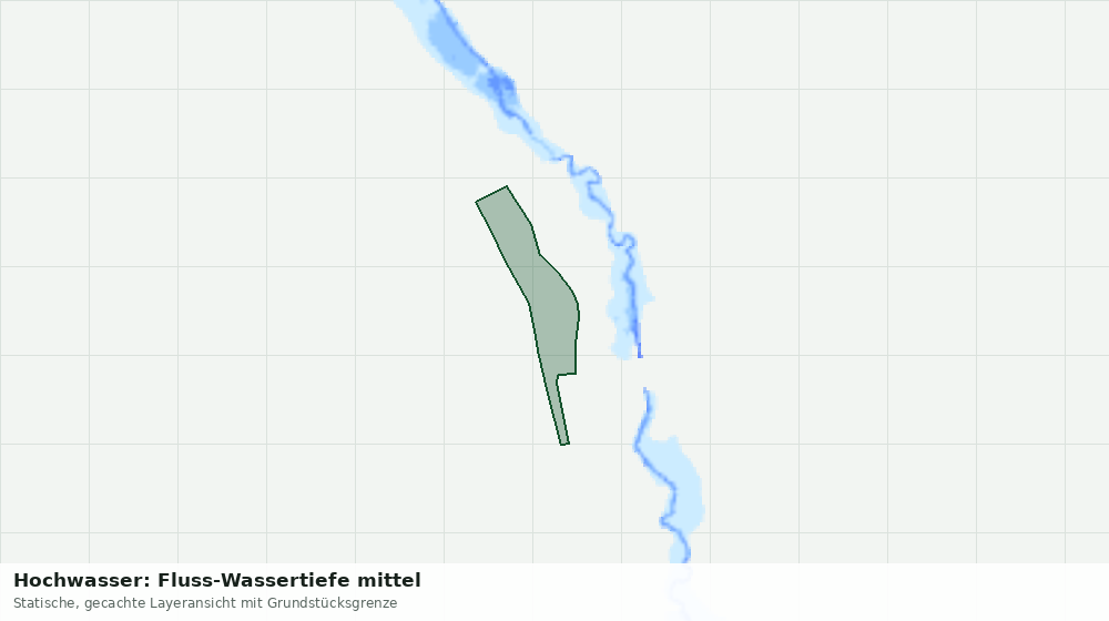 Statische Kartenansicht: Hochwasser: Fluss-Wassertiefe mittel