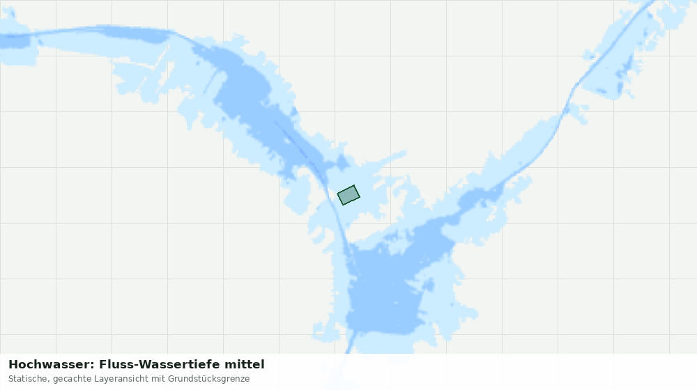 Statische Kartenansicht: Hochwasser: Fluss-Wassertiefe mittel
