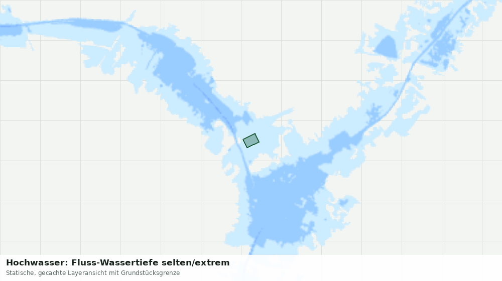 Statische Kartenansicht: Hochwasser: Fluss-Wassertiefe selten/extrem