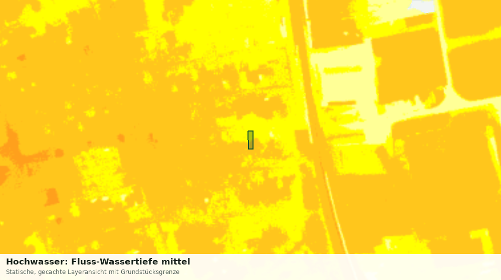 Statische Kartenansicht: Hochwasser: Fluss-Wassertiefe mittel