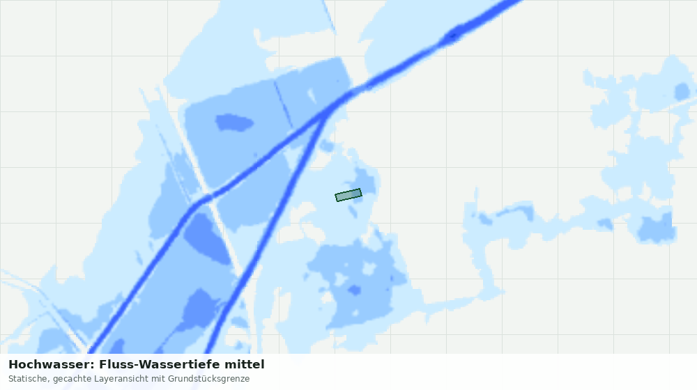 Statische Kartenansicht: Hochwasser: Fluss-Wassertiefe mittel