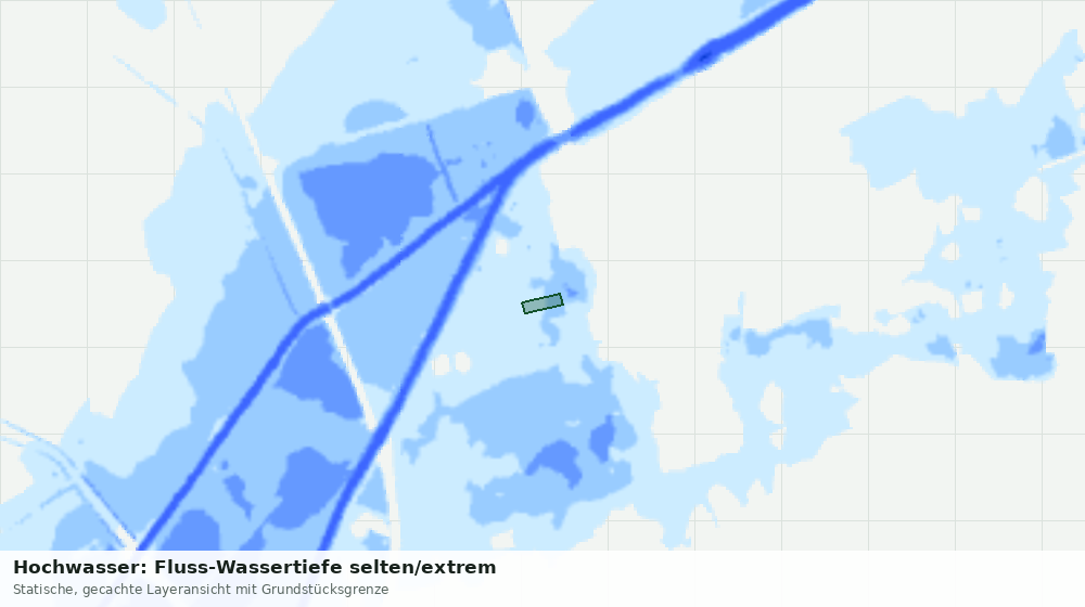 Statische Kartenansicht: Hochwasser: Fluss-Wassertiefe selten/extrem