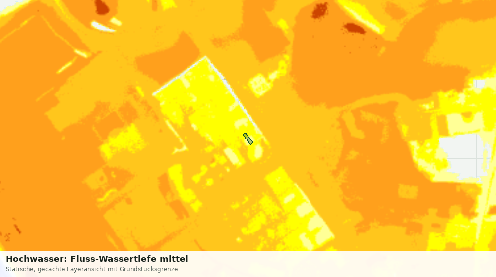 Statische Kartenansicht: Hochwasser: Fluss-Wassertiefe mittel