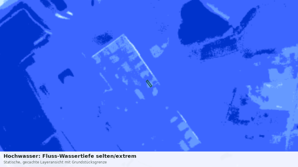 Statische Kartenansicht: Hochwasser: Fluss-Wassertiefe selten/extrem