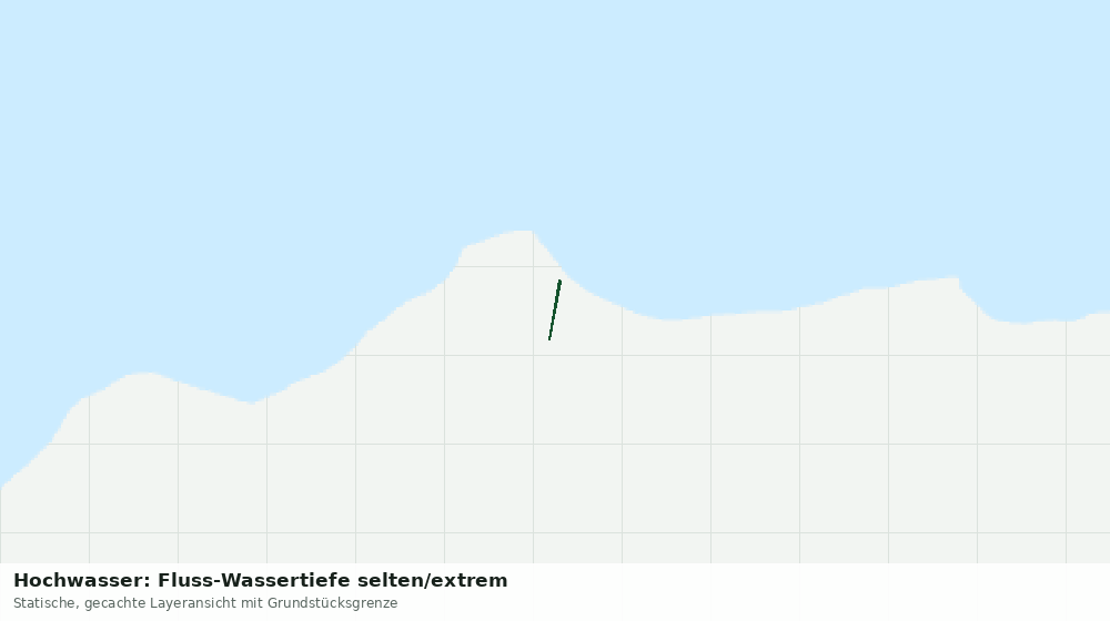 Statische Kartenansicht: Hochwasser: Fluss-Wassertiefe selten/extrem