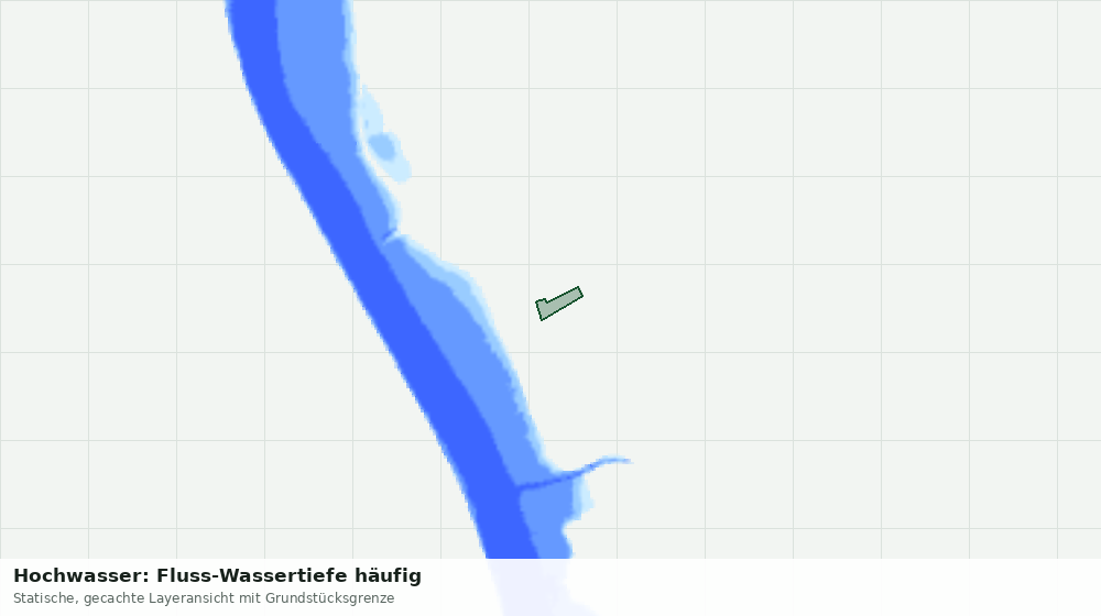Statische Kartenansicht: Hochwasser: Fluss-Wassertiefe häufig